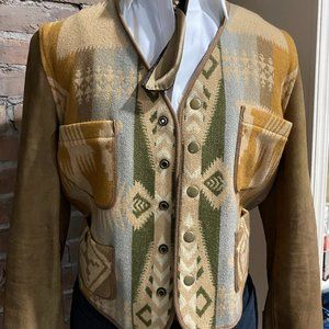 Ralph Lauren Navajo Blazer with Leather Sleeves